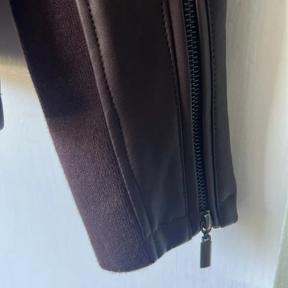 NWOT Mo-Ka by Santa Fe Brown Faux Leather Jacket Full Zip - Women’s M - Picture 14 of 17